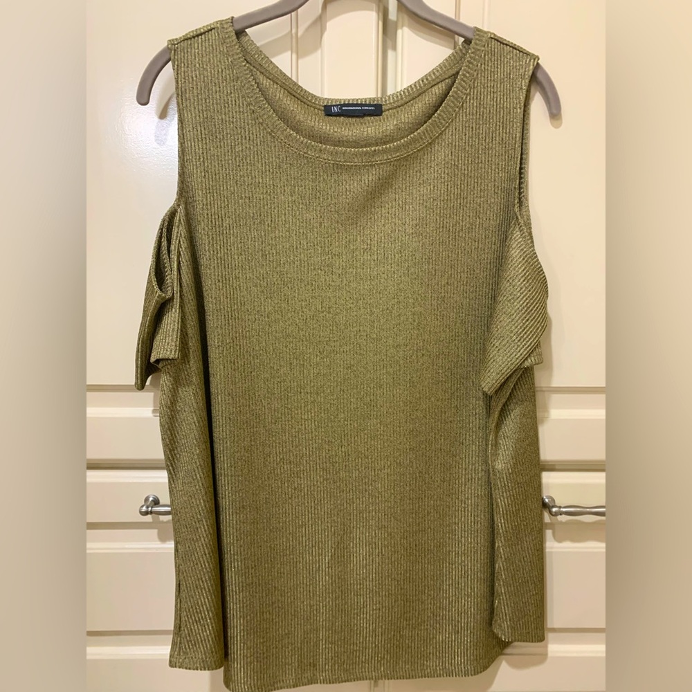 Plus size INC International Concepts cold shoulder blouse